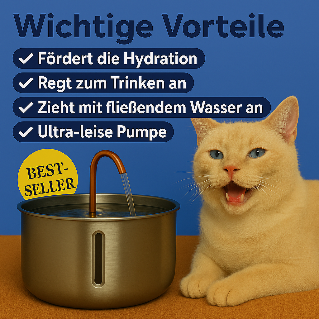 NekoFlow 2.0 – Edelstahlbrunnen