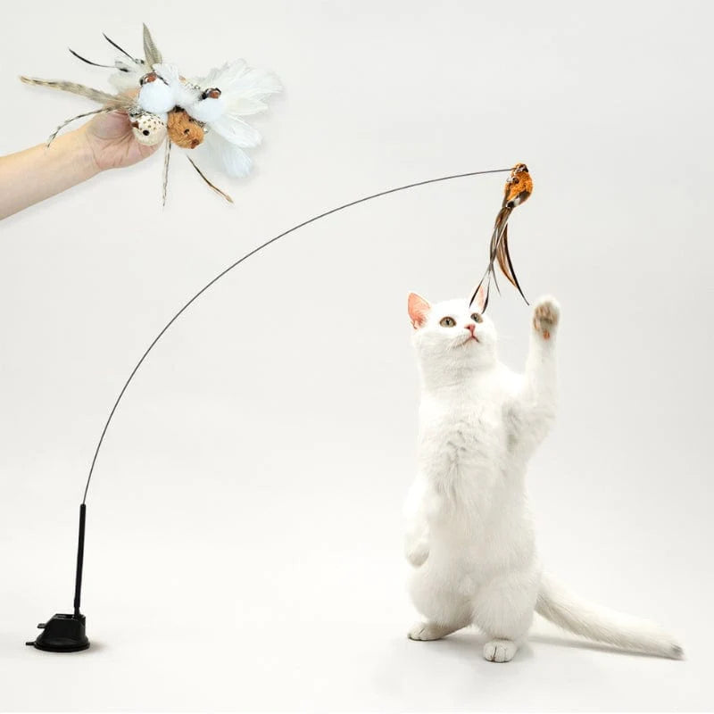 Interaktives Katzenspielzeug-Set mit Vogelsimulation | NekoFlow